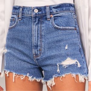 Abercrombie High Rise Mom Shorts Cutoffs